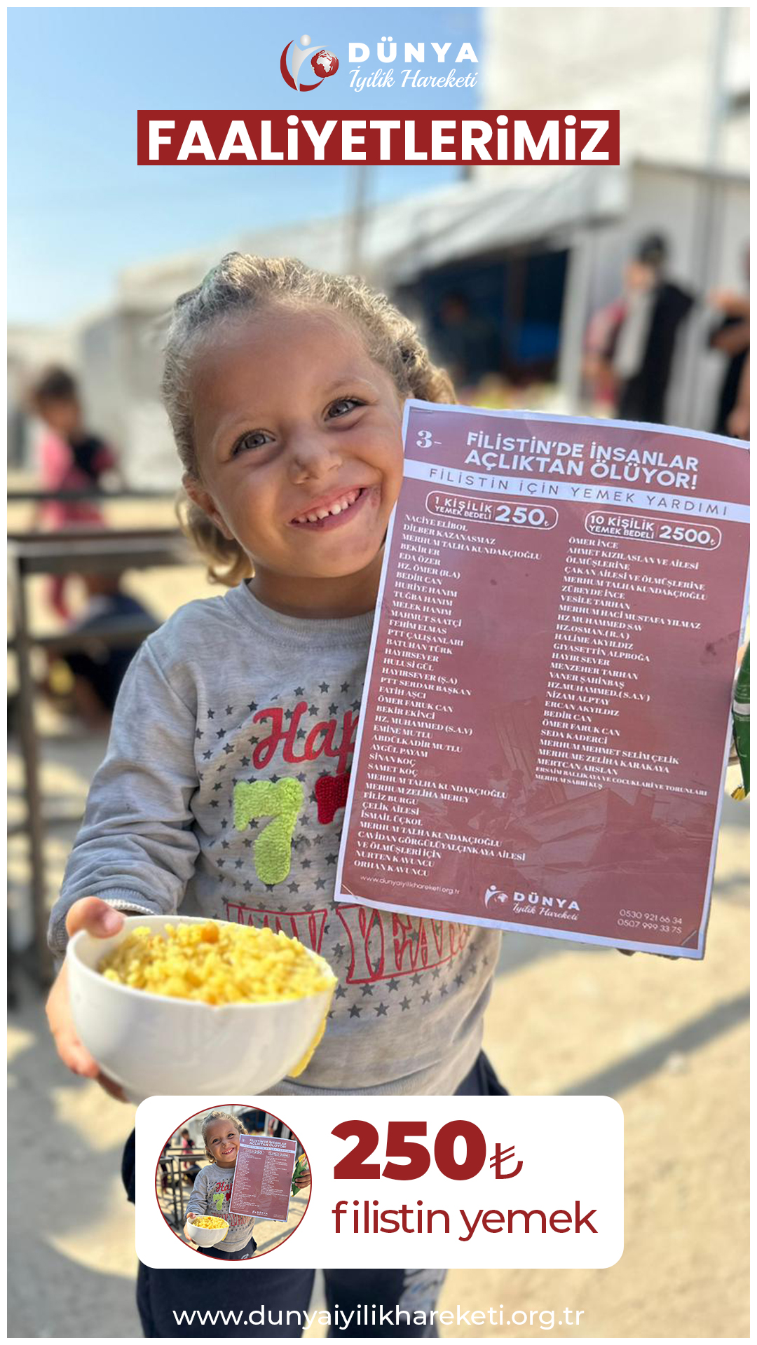 Filistin Yemek Bağışı